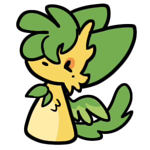 Flufleaf, green and yellow creature